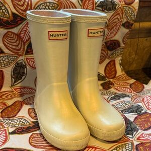 Hunter Classic White Iridescent Boots